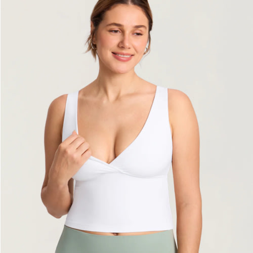 Natrelax® Crossover Nursing Crop Tank Top
