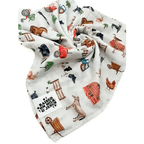 Raised On Milk & Jesus Farm Swaddle Blanket – OUR HOUSE ABOVE