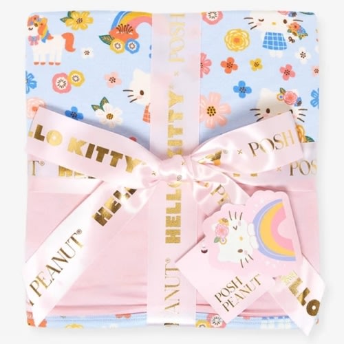 Springtime Blue Hello Kitty® & Springtime Pastel Pink Patoo® Blanket