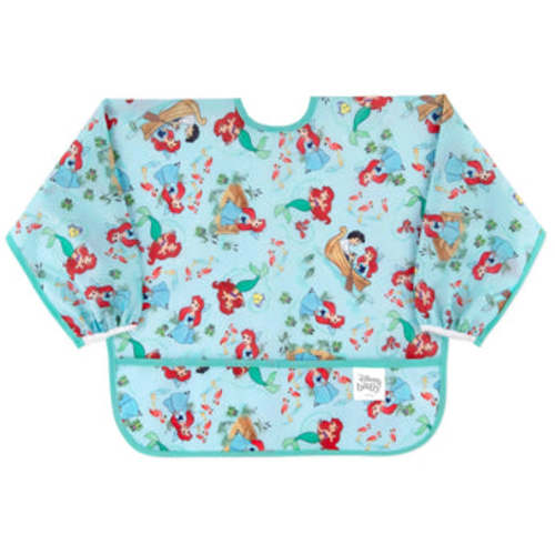 Ariel Little Mermaid Princess Long-Sleeved Bib | 6-24 mos | Bumkins
