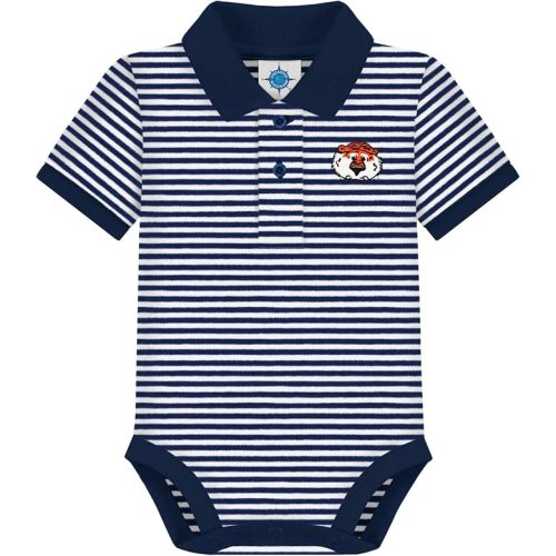 College Baby NCAA Striped Polo Bodysuit Short Sleeve - Unisex (0-12 Months)