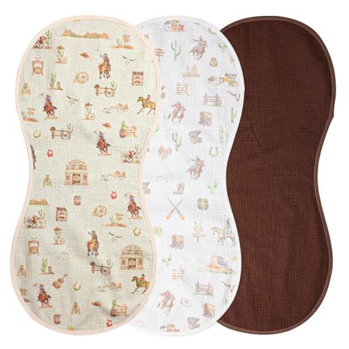3 Pcs Changing Pad Liners Fits in Peanut Shape Changing Pad Waterproof Diaper Mats Organic Cotton Peanut Mats are Warm on Baby's Back, Washable Reusable (Cowboy,Mixed Color)