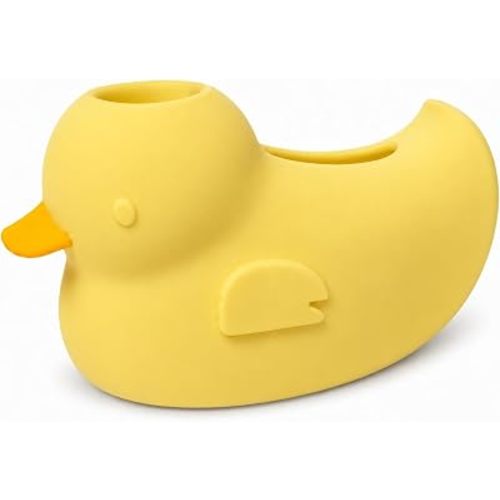 Silicone Bath Faucet Cover for Kids, Bath Spout Cover for Tub, Bathtub Faucet Cover, Faucet Covers for Bathtub Safety, Toddler Bath Tub Water Spout Cover, Universal Fit (Yellow)