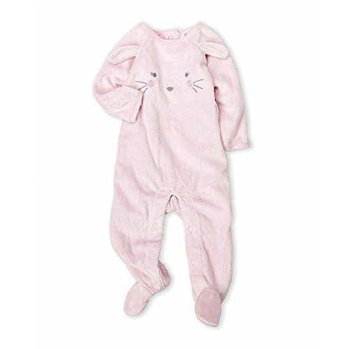 Sterling Baby Girl's Bunny Soft Pink Footed Pajama Romper (6 Months)
