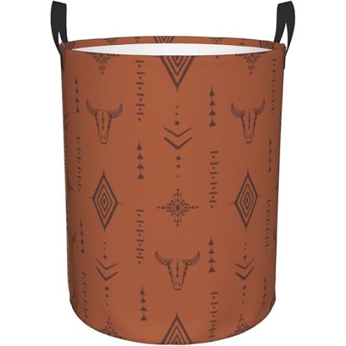 Large Laundry Basket Western Boho Home Decor Laundry Hamper With Handles Collapsible Laundry Baskets Waterproof Dirty Clothes Hamper Storage Basket Toy Bins For Room Bathroom Bedroom Decor