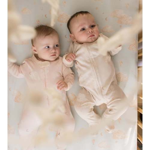 Good Night Sky Organic Cotton Sleep & Play - Limestone – 0-3 months