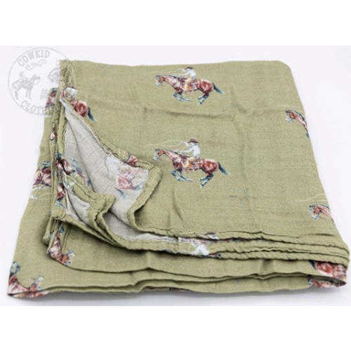 Roper Bamboo Muslin Swaddle – Cowkid Clothing Company