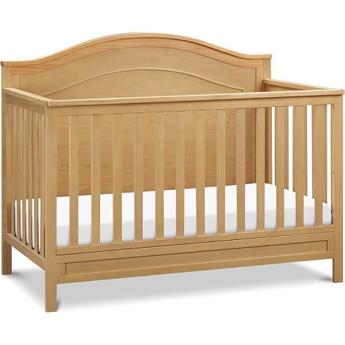 DaVinci Charlie 4-in-1 Convertible Crib - GREENGUARD Gold Certified - Wooden Baby Crib Convertible to Toddler Bed, Daybed, and Full-Size Baby Bed with 4 Adjustable Heights - Easy to Assemble - Honey