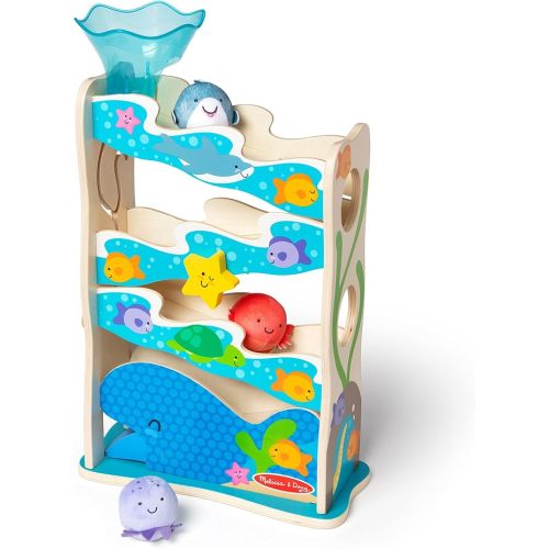 Melissa & Doug Rollables Wooden Ocean Slide Infant & Toddler Toy