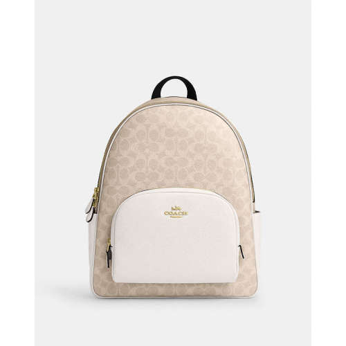 COACH® Outlet | Large Court Backpack In Signature Canvas
