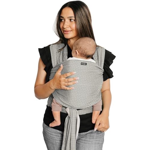 Moby Baby Wrap Carrier Classic for Newborns to Toddlers (8-33lbs), Infant Sling Carrier, Lightweight & Hands Free Design, Adjustable for All Body Types (Prairie Check)