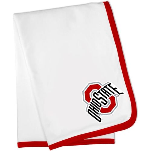 Collegiate Licensed Baby Receiving Blanket - White (White, Ohio State Buckeyes)