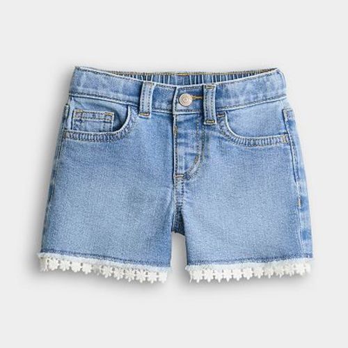 Baby & Toddler Girl Jumping Beans® Mid-Rise Embellished Jean Shorts