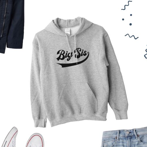 Big Sis Hoodie, Cute Big Sister Sweater, Big Sister Gift, Sister Vintage Hoodie, Sister Jumper, Sister Crewneck, Sister Gift UNISEX ADULTS