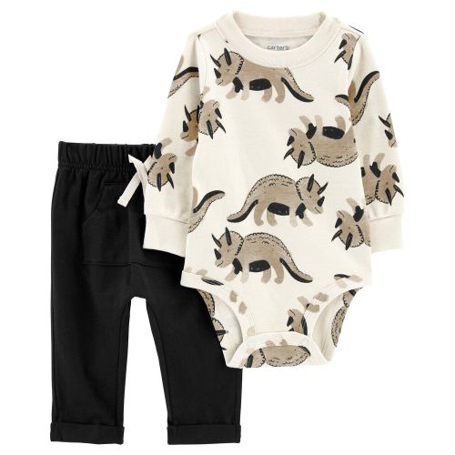 Baby 2-Piece Dinosaur Bodysuit & Pant Set - 12M - Multi