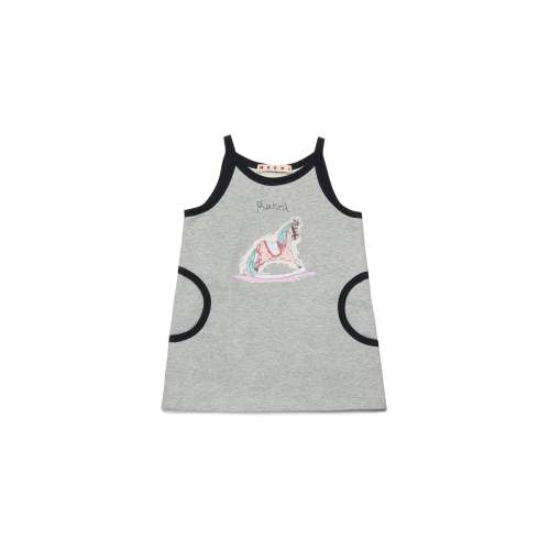 Short dress with rocking horse print