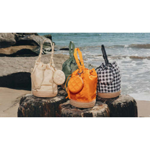 MZ Wallace Sunset Orange Gingham Medium Metro Tote Deluxe – Tote | MZ Wallace