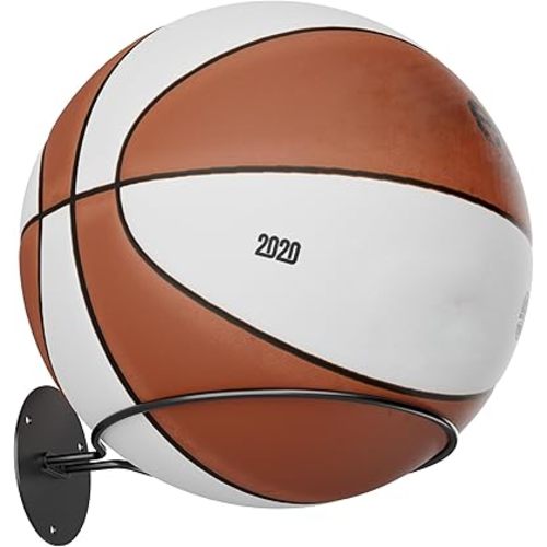 susswiff Basketball Holder Wall Mount - Football Wall Mount for Display, Basketball Storage Rack for Balls, Ball Holder as Sports Room Decor, Boys Room Accessories Soccer Wall Decor