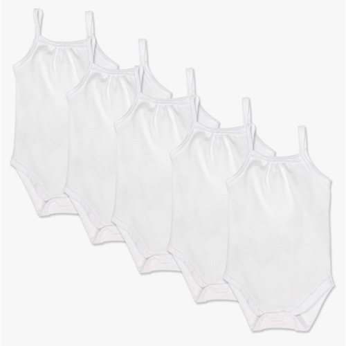 HonestBaby Multipack Sleeveless and Cami Bodysuits One-Piece 100% Organic Cotton for Infant Baby Boys, Girls, Unisex