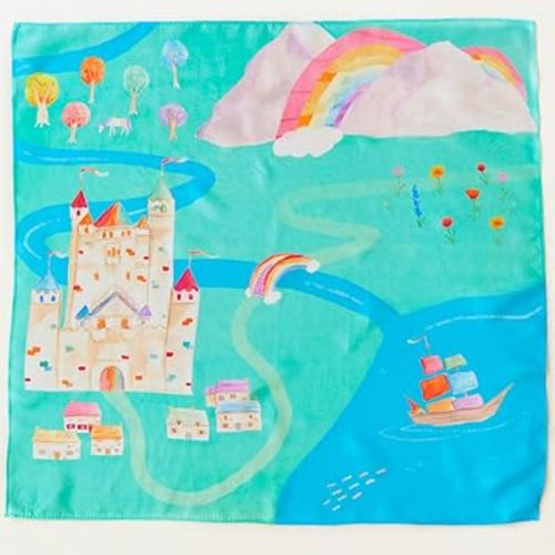 Sarah's Silks Mini Playmap | Rainbowland | 21" x 21" Silk