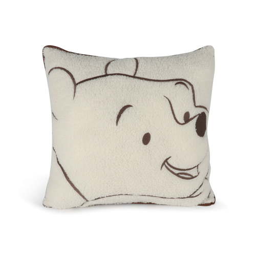 Winnie the Pooh Decorative Pillow, Boucle, Tan & Cream, 16" x 16", Disney
