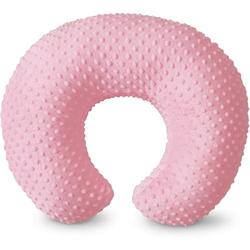 Nursing Pillow, Breastfeeding Pillows with Removable Cover for Mom with Breathable Filling, Ergonomic Baby Feeding Essentials for Bottle and Breastfeeding (Pink)