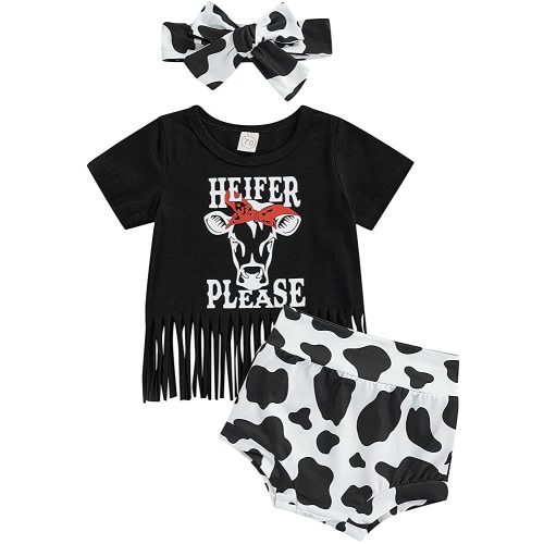 LIOMENGZI Baby Girl Summer Clothes Baby Girl Outfit Flower Print T Shirt Top Elastic Waist Short Infant Newborn Clothing Set