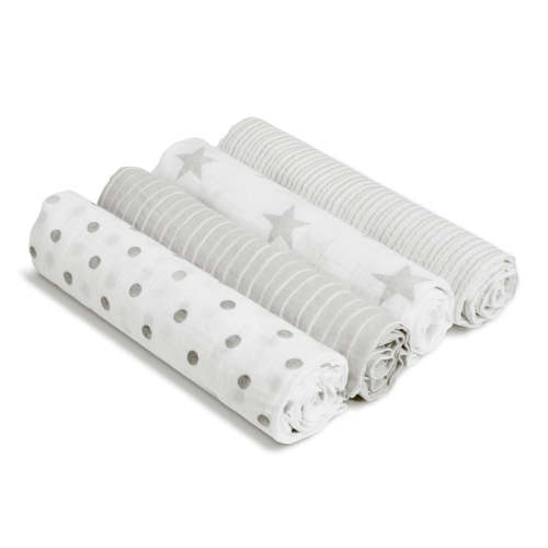 Aden + Anais Cotton Muslin Swaddles Pack of 4, Dusty