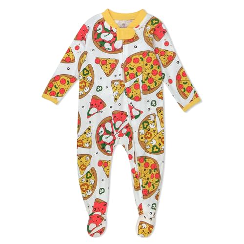 HonestBaby baby-girls Sleep and Play Footed Pajamas One-piece Sleeper Jumpsuit Zip-front Pjs Organic Cotton for Baby Girls, Unisex