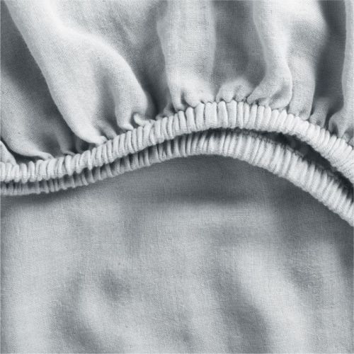 Supersoft Mist Blue 100% Organic Cotton Gauze Baby Crib Fitted Sheet