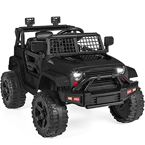 Best Choice Products 12V Kids Electric Vehicle Toy Ride On Car with Parent Remote Control for Toddlers, Seat Harness, 61 lbs Weight Capacity, Locking Doors, Spring Suspension, Bluetooth - Black