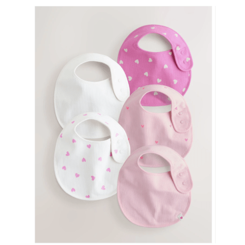 Buy Pink Baby Bibs 5 Pack from Next USA