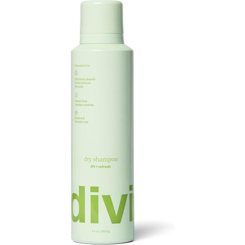 Divi Dry Shampoo Spray for Women - Formulated to Absorb Oil, Balance the Scalp and Extend Time Between Washes - Free of Benzene, Butane, Propane and Talc, 5.3oz (1 Pack)