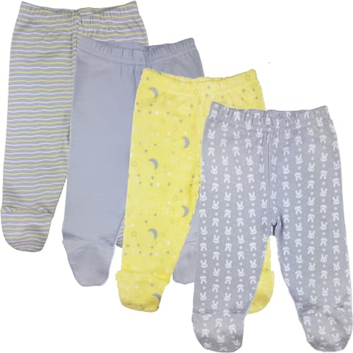 123 Bear 100% Cotton Baby Pants/Leggings with Footies 100% Cotton Unisex Boys Girls