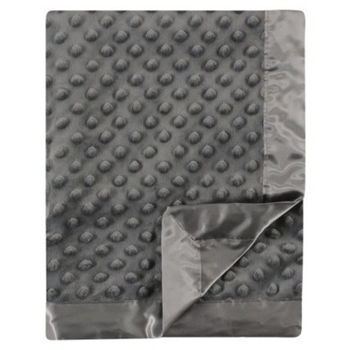 Hudson Baby Unisex Baby Plush Mink Blanket, Charcoal, One Size