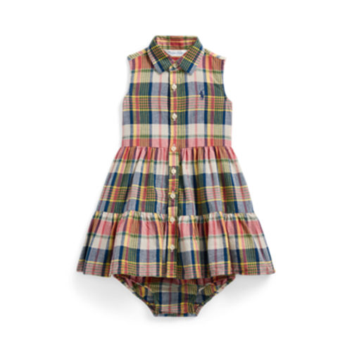 Plaid Cotton Madras Shirtdress & Bloomer