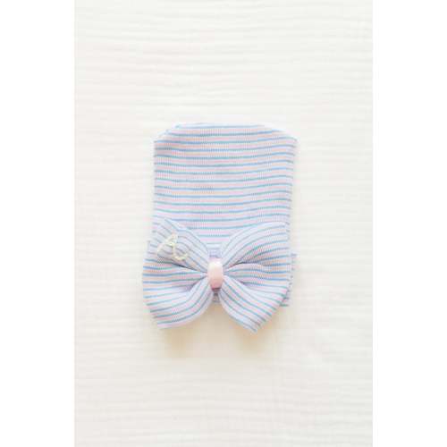Hand Stitched Newborn Bow Hat