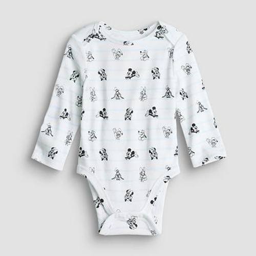Baby Jumping Beans® Disney's Micky Mouse & Friends Stripes Lapped Shoulder Bodysuit 3M