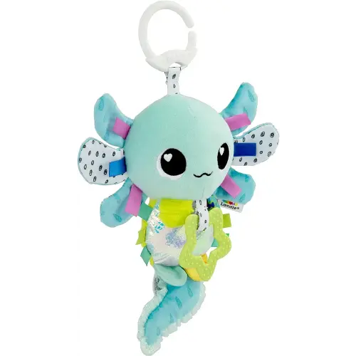 Lamaze Clip On Car Seat and Stroller Toy - Alise The Axolotl - Crinkle Car Seat Toys and Stroller Toys - Sensory Toys for Babies - Baby Gifts and Toddler Stocking Stuffers - Ages 0 Months and Up