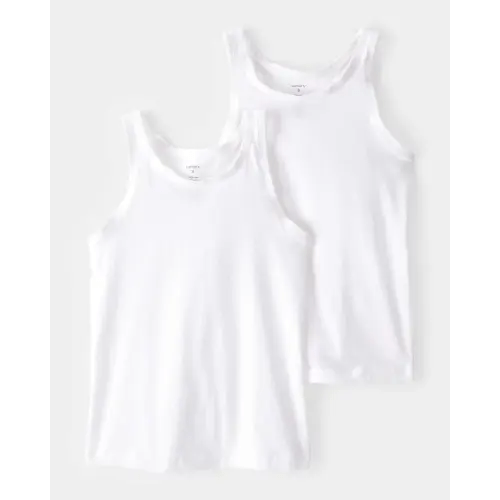 Girls 2-Pack Tank Undershirts - White | Carter's