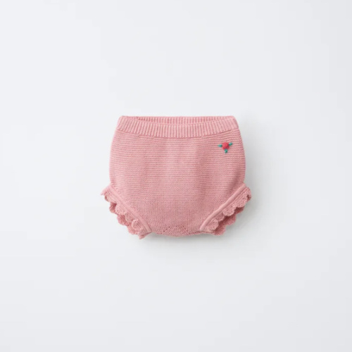 FLORAL EMBROIDERED KNIT PANTIES - Light pink | ZARA United States