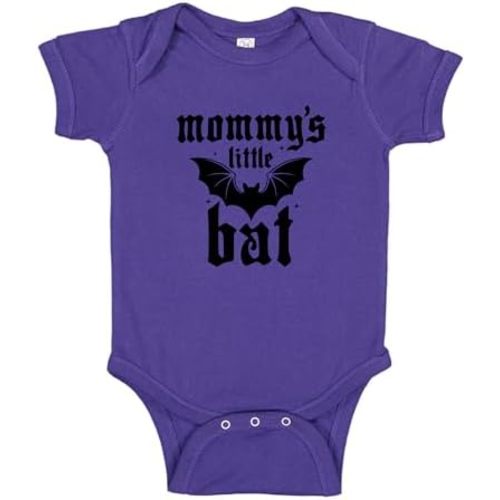 Mommy's Little Bat Baby One Piece Or Toddler T-Shirt Spooky Metal Baby Gift for Mom