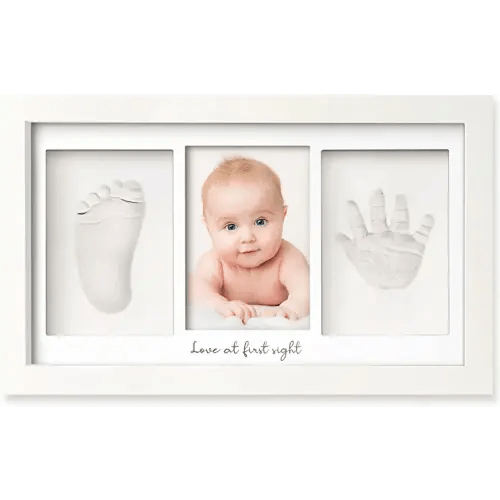 Baby Hand and Footprint Kit - Personalized Baby Gifts, Baby Footprint Kit, Newborn Keepsake Baby Handprint Kit, Baby Nursery Decor, New Baby Gift Sets, Baby Shower Gifts for Girls, Boys (Alpine White)