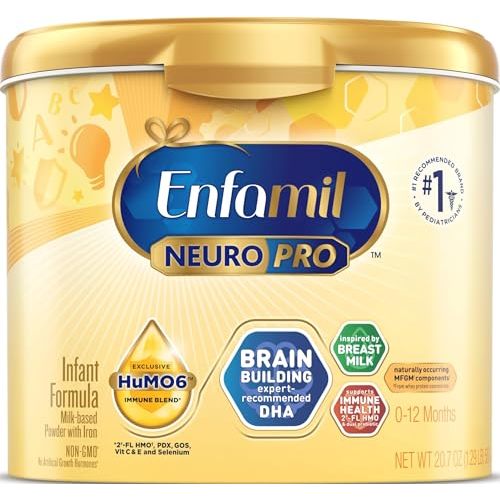 Enfamil, NeuroPro Baby Formula, Brain Building Duo DHA and Mfgm, Exclusive Immune Supporting HuMO6 Blend, Powder Infant Formula, Baby Milk, 20.7 Ounce