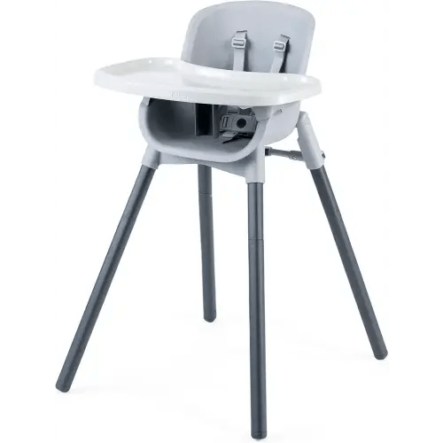 Chicco Zest 4-in-1 Folding High Chair, Feeding Chair, Toddler Chair and Youth Stool, Multi-Use Easy Clean High Chair | Seasalt/Grey