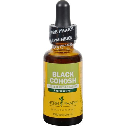 Herb Pharm Certified Organic Black Cohosh Liquid Extract for Female Reproductive System Support - 1 Ounce (DBLKCO01)
