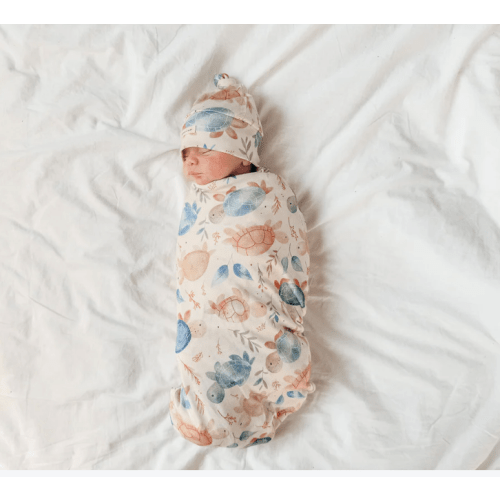 Something Blue Baby Swaddle - Turtle
