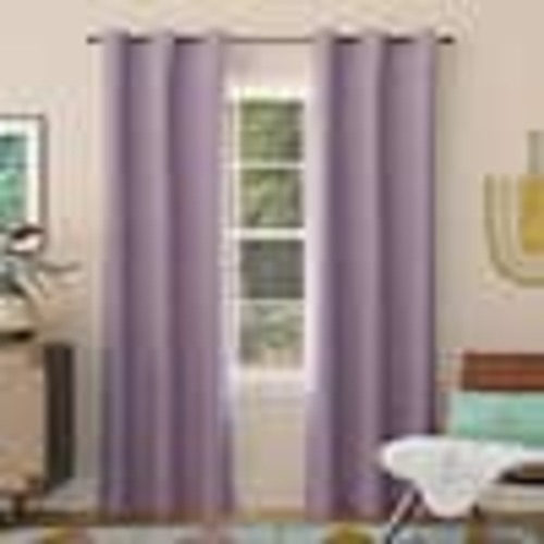 Sun Zero Gavin Energy Saving 40 in. W x 63 in. L Blackout Grommet Curtain Panel in Lavender 60581