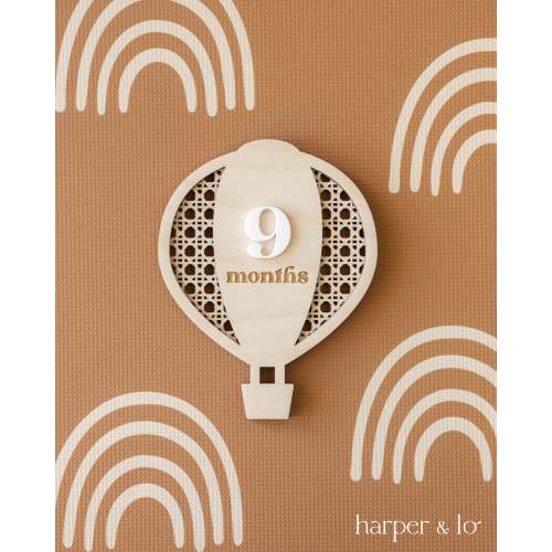 Lattice Milestone Card | Hot Air Balloon