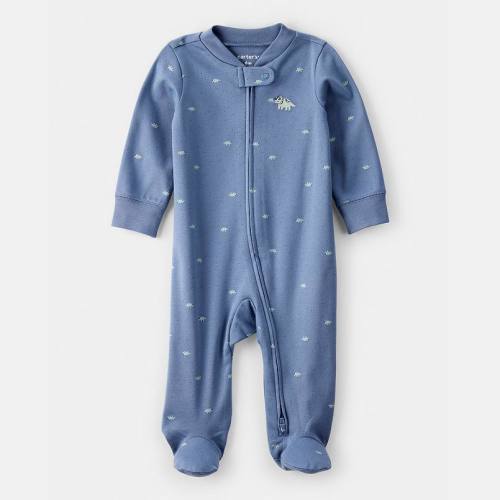 Baby Boy Carter's Rhino Print Cotton Long-Sleeve Sleep & Play